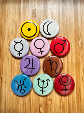 button Planetary Glyphs