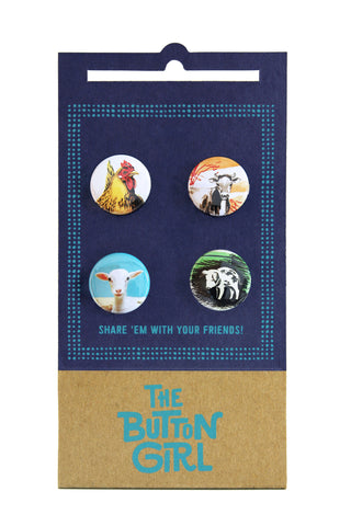 Welcome to the Farm! button set