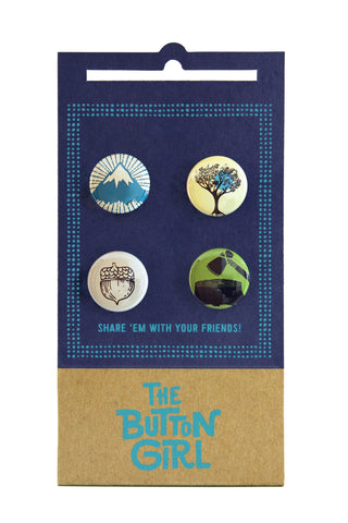 The mountains are calling... button set